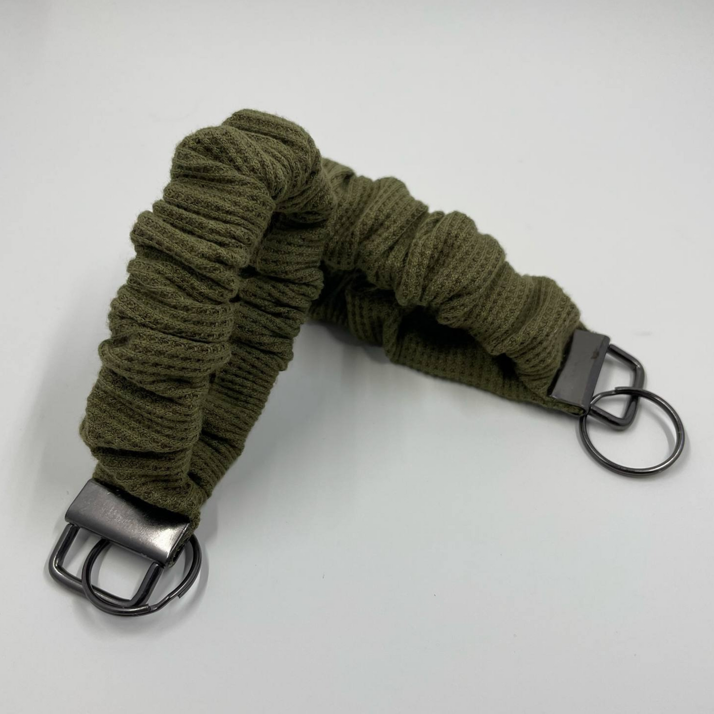 THE OBSESSIVELY OLIVE SCRUNCHIE KEYCHAIN