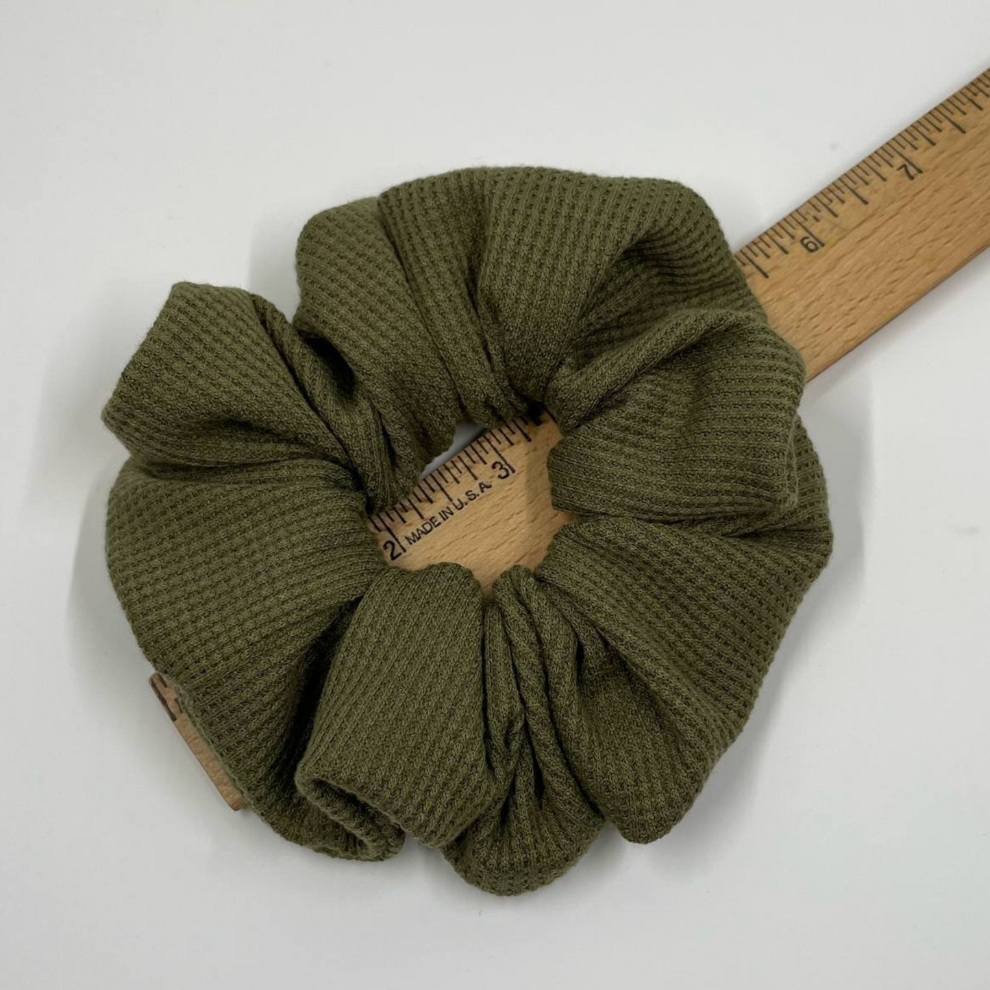 THE OBSESSIVELY OLIVE HAIR SCRUNCHIE