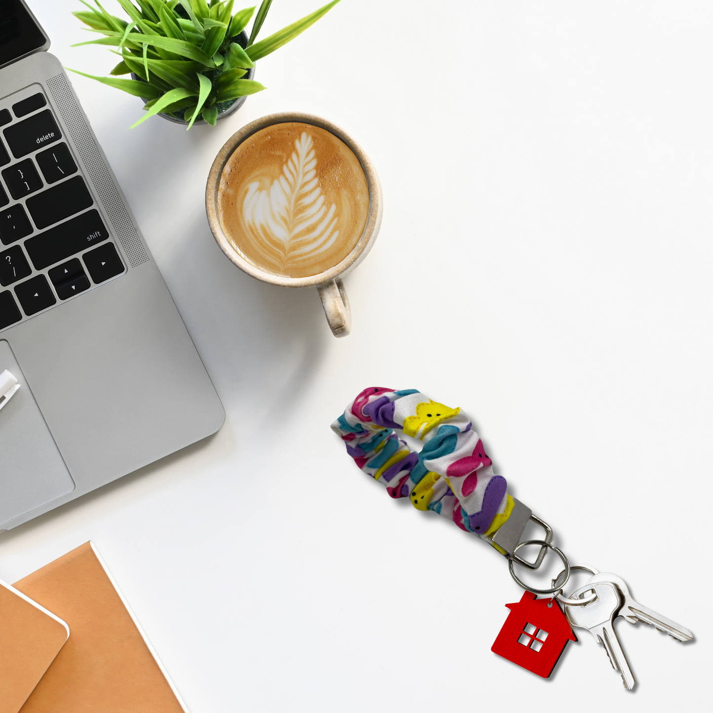 THE PEEPS BUNNY SCRUNCHIE KEYCHAIN