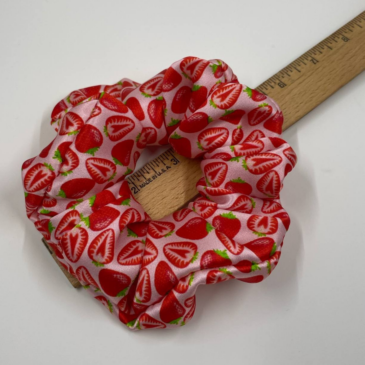THE STRAWBERRY FIELDS SILK SCRUNCHIE