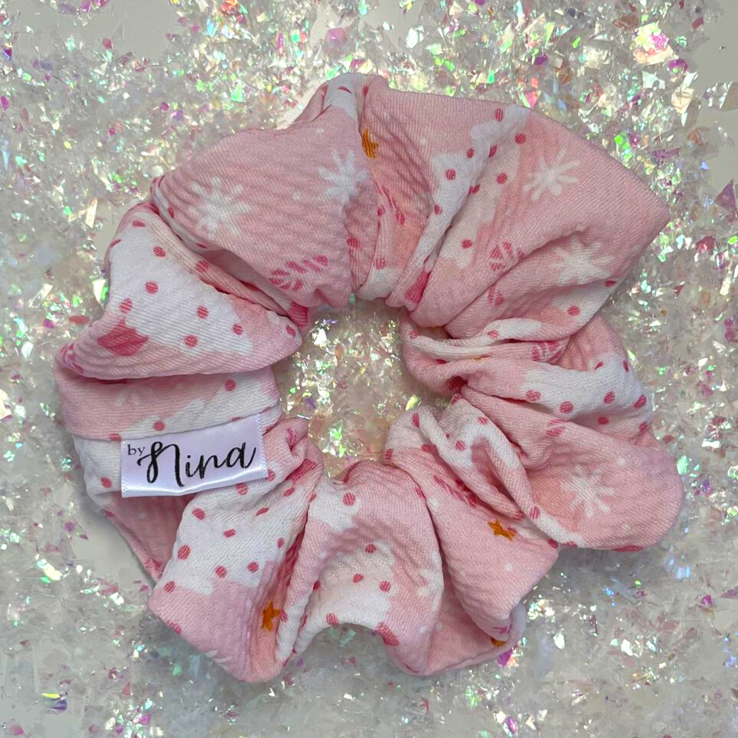 THE I'M DREAMING OF A PINK CHRISTMAS HAIR SCRUNCHIE