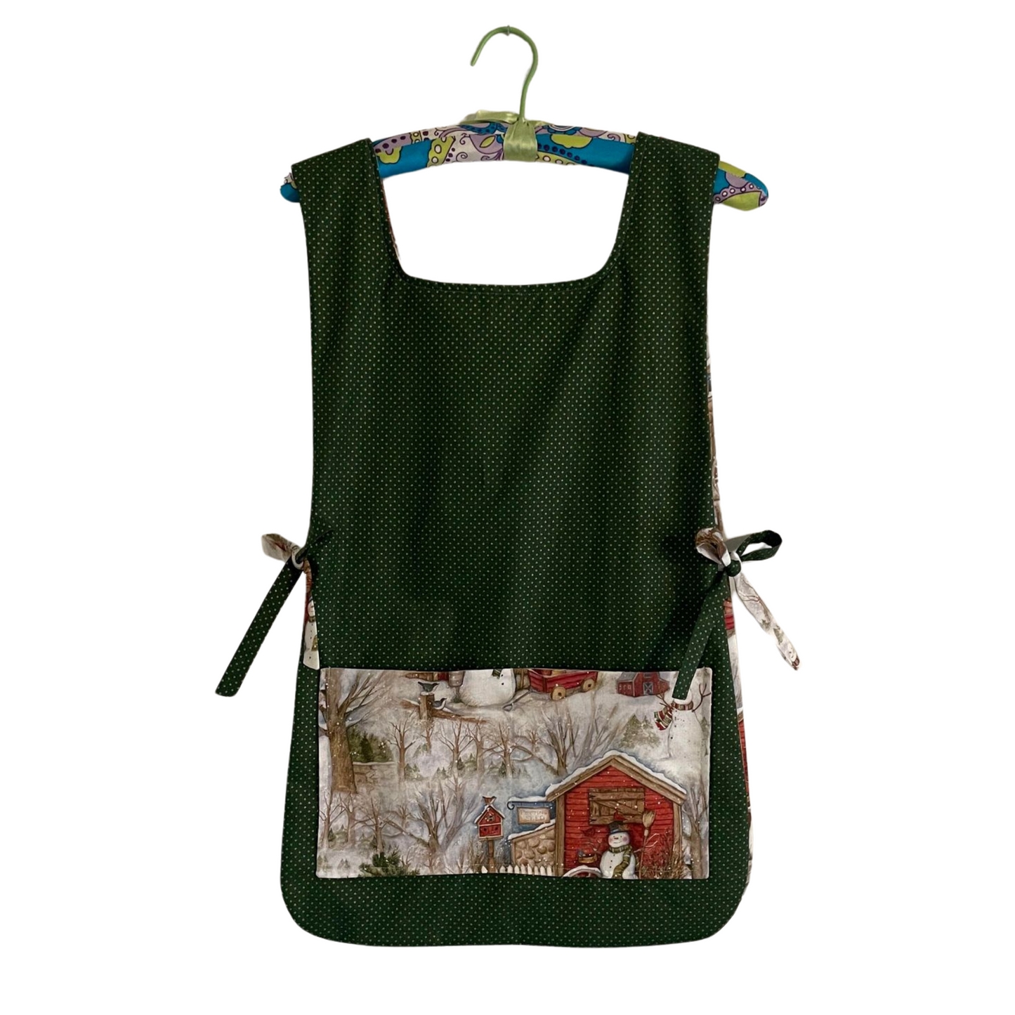 THE BARNYARD SNOWMAN REVERSIBLE APRON