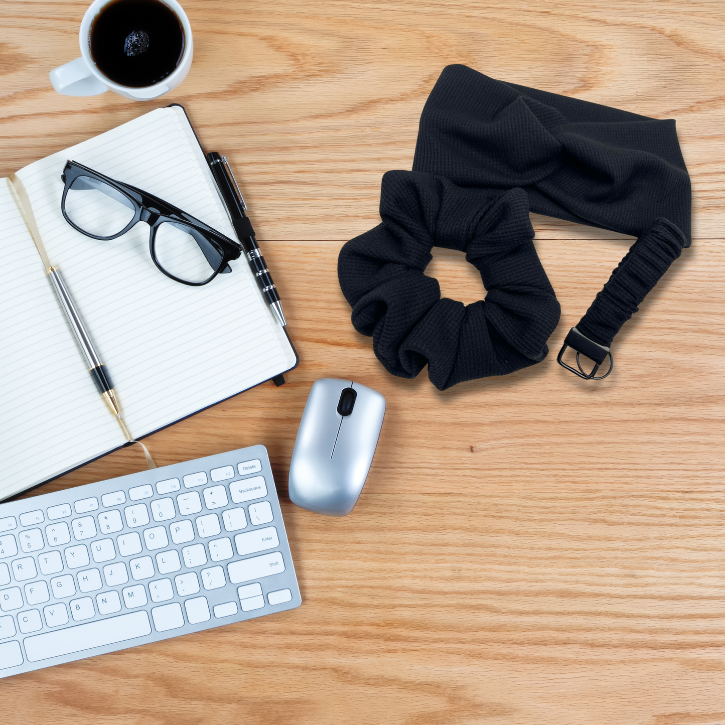 THE BLACKBIRD BLACK SCRUNCHIE KEYCHAIN