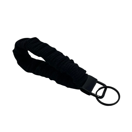 THE BLACKBIRD BLACK SCRUNCHIE KEYCHAIN