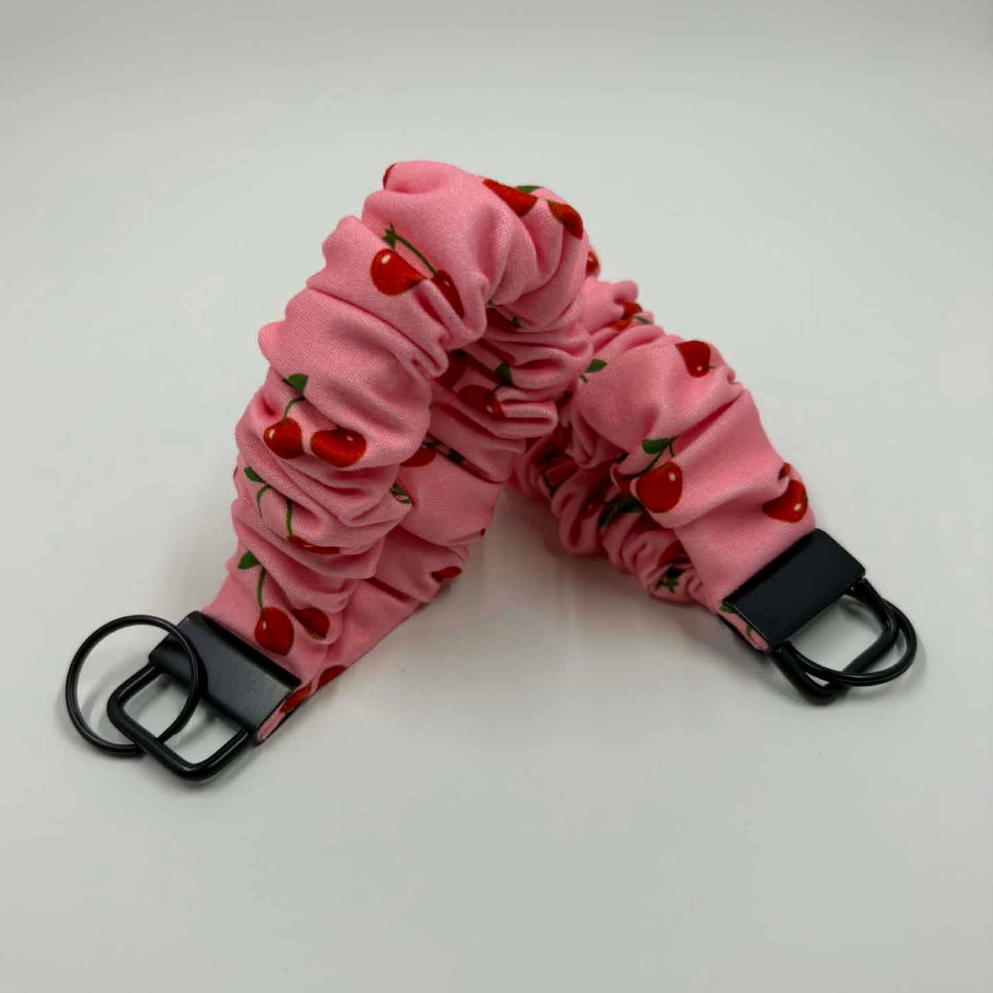 THE CHERI'S CHERRIES SCRUNCHIE KEYCHAIN