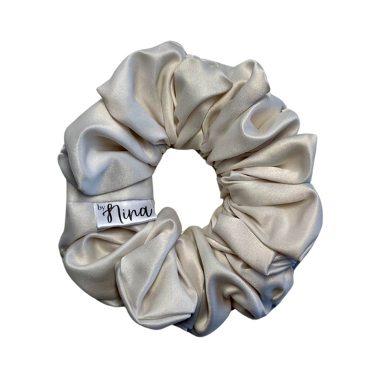 THE IVORY SATIN XL HAIR SCRUNCHIE