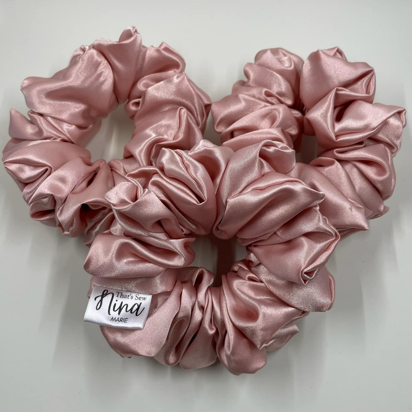 THE BALLET PINK SATIN XL HAIR SCRUNCHIE