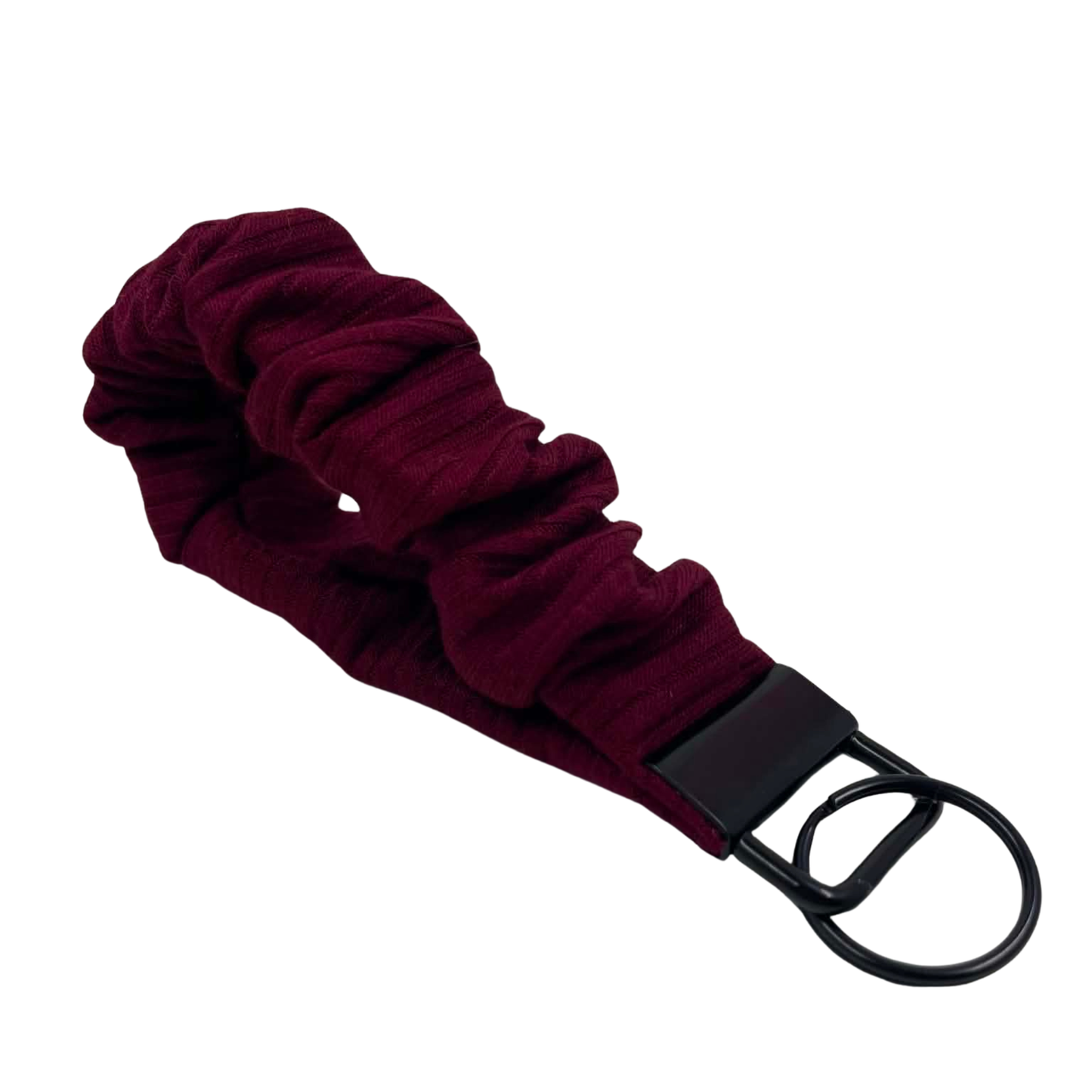 THE OVER THE MOON MAROON SCRUNCHIE KEYCHAIN