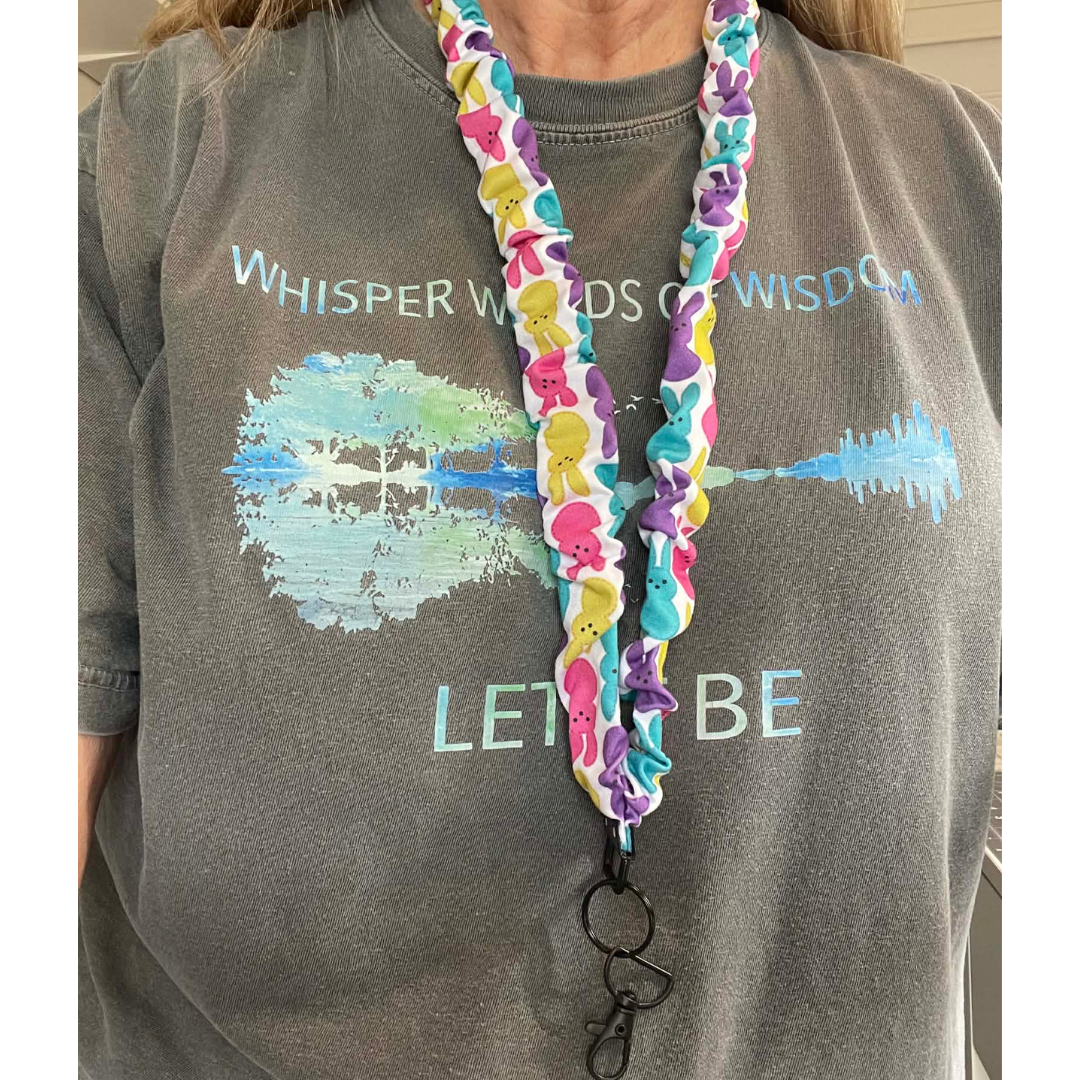 PEEPS BUNNIES SCRUNCHIE LANYARD