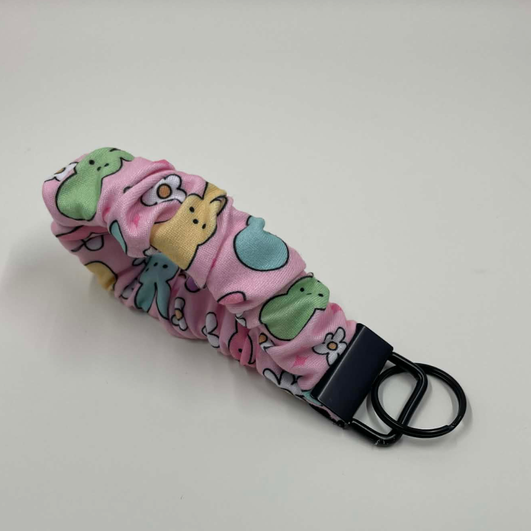 THE HIPPITY HOPPITY BUNNY BUNNY SCRUNCHIE KEYCHAIN