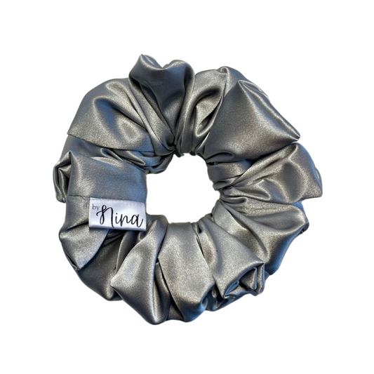 THE PEWTER SATIN XL HAIR SCRUNCHIE