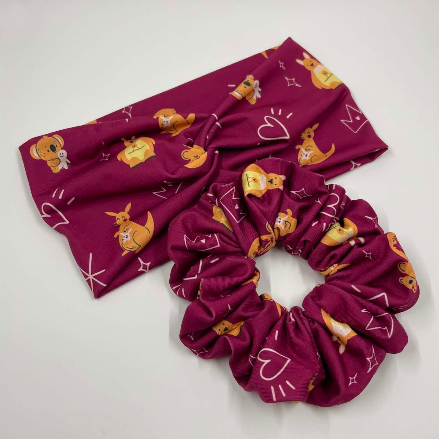 THE ROO and KOKO the KOALA HAIR SCRUNCHIE