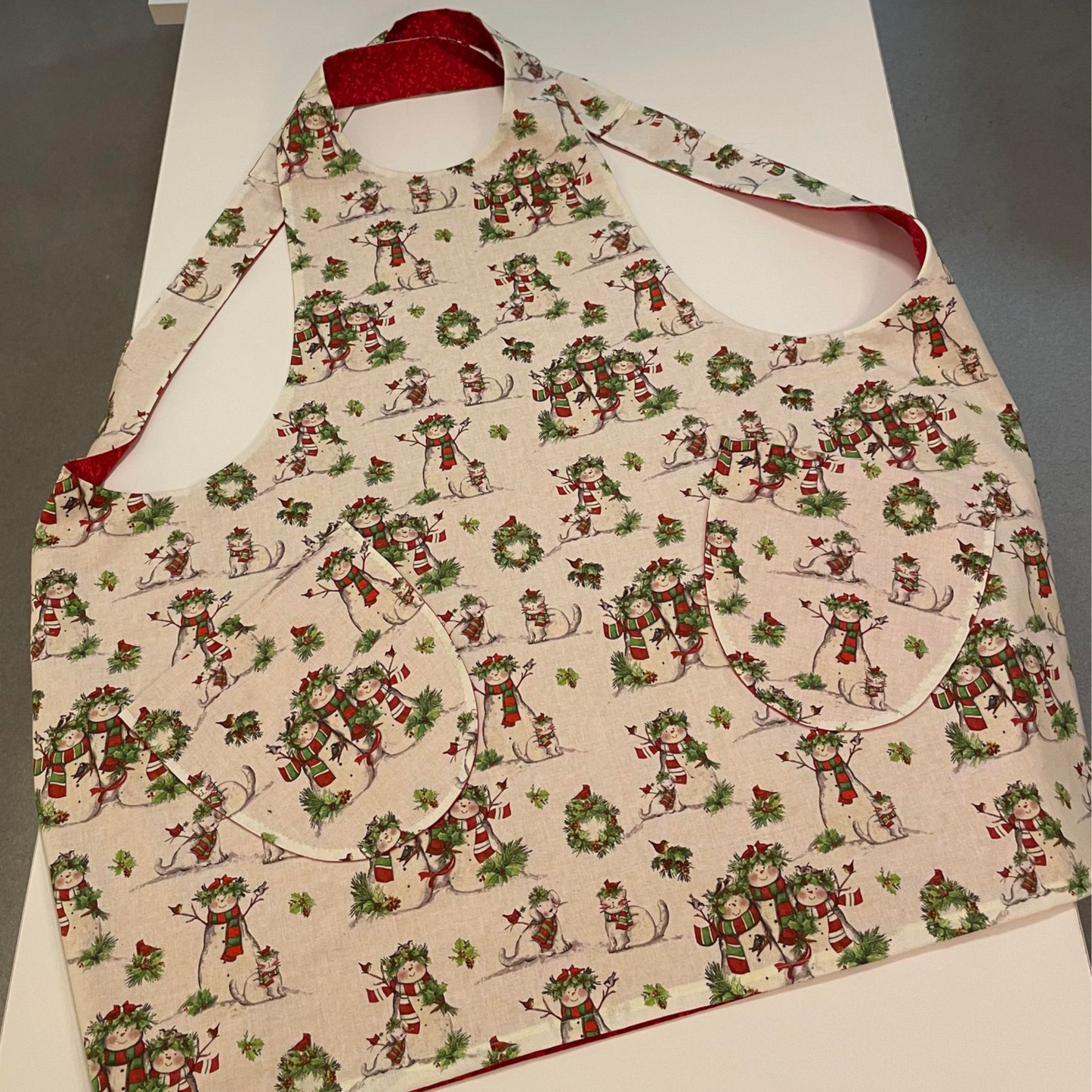 THE SNOWMAN PARSON BROWN REVERSIBLE APRON