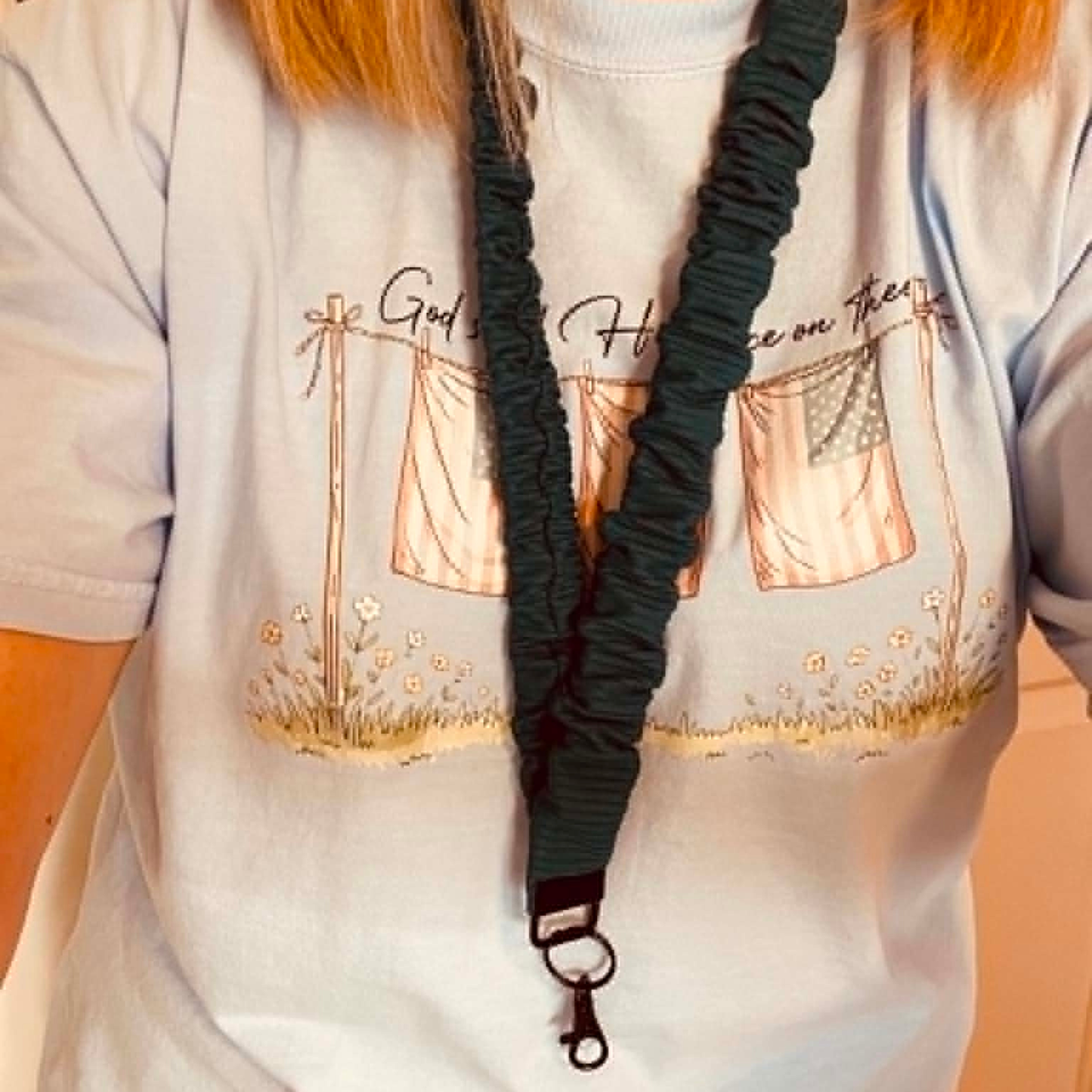 THE ARE YOU FOR TEAL? SCRUNCHIE LANYARD