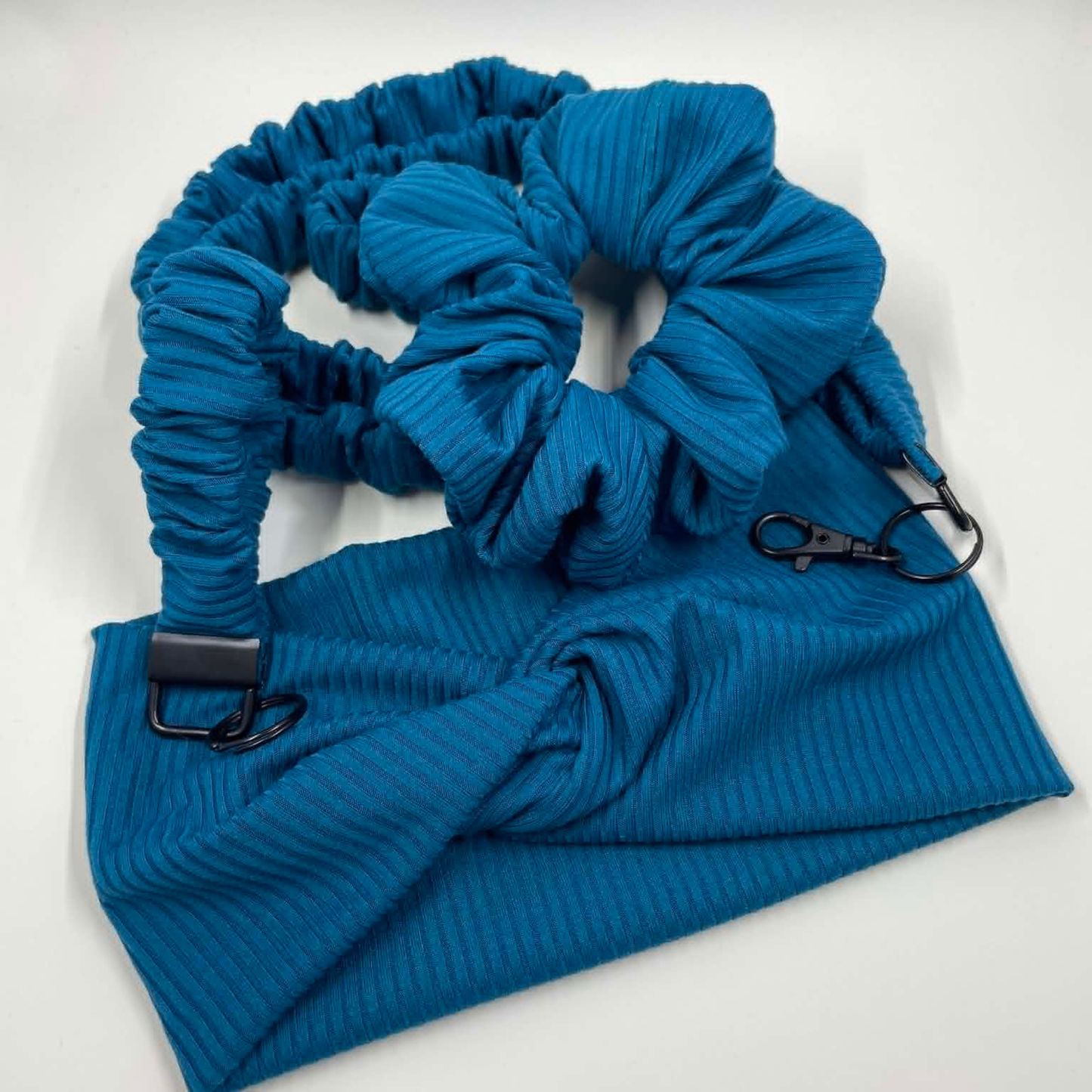 THE ARE YOU FOR TEAL SCRUNCHIE KEYCHAIN