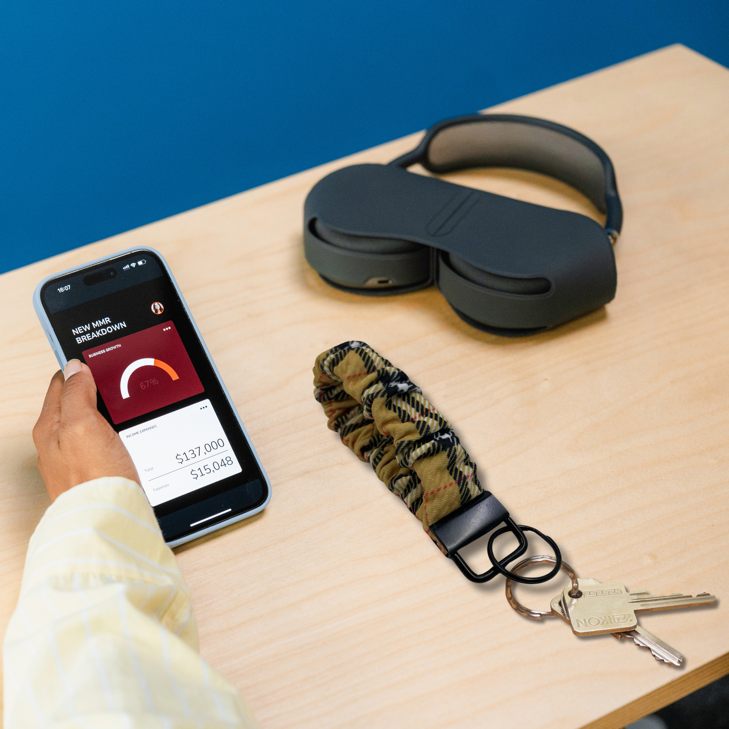 THE BLAIR SCRUNCHIE KEYCHAIN