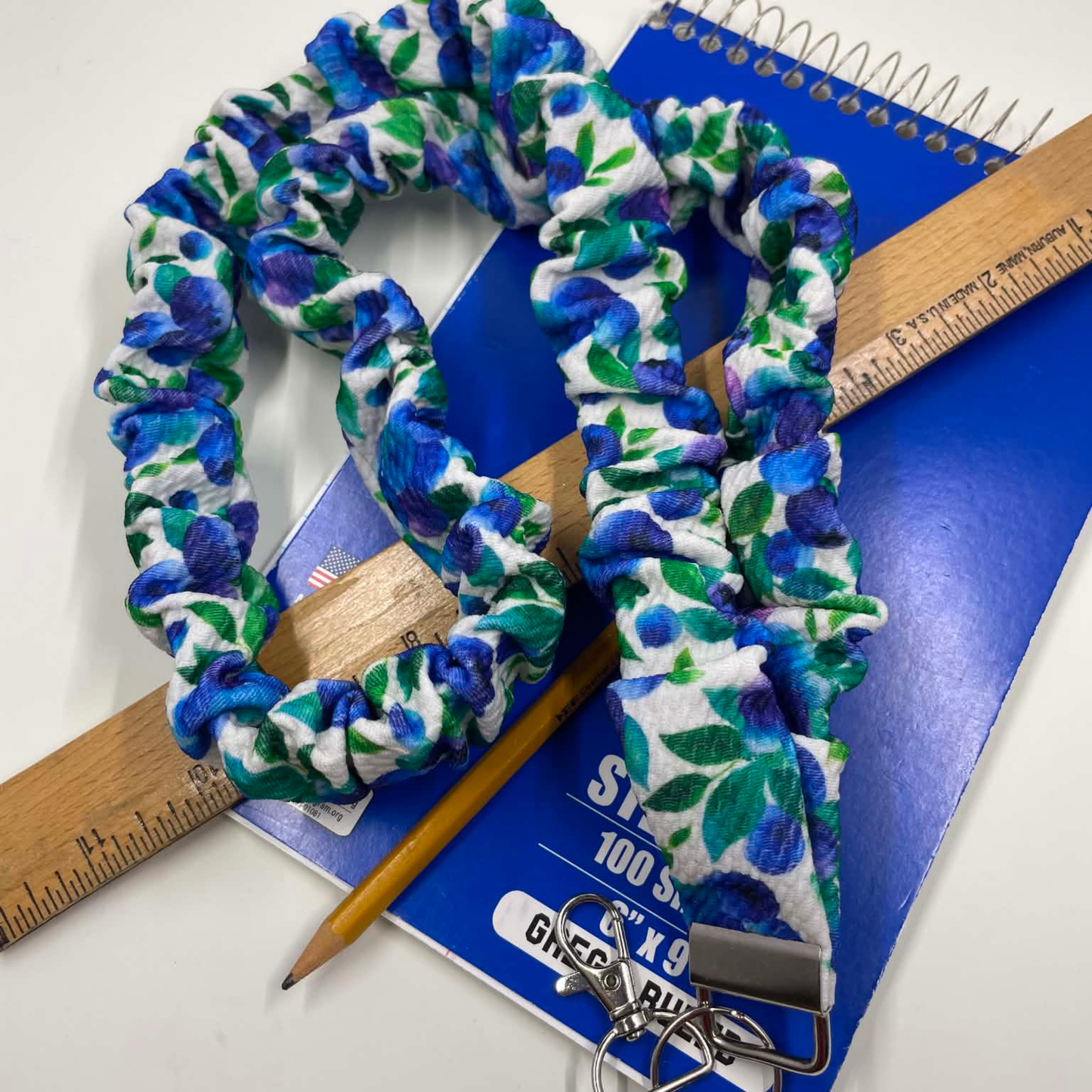 THE INDIGO BLUE-BERRY SCRUNCHIE LANYARD