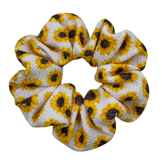 THE SUNFLOWER HAIR SCRUNCHIE