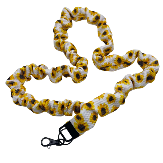 THE SUNFLOWER SCRUNCHIE LANYARD