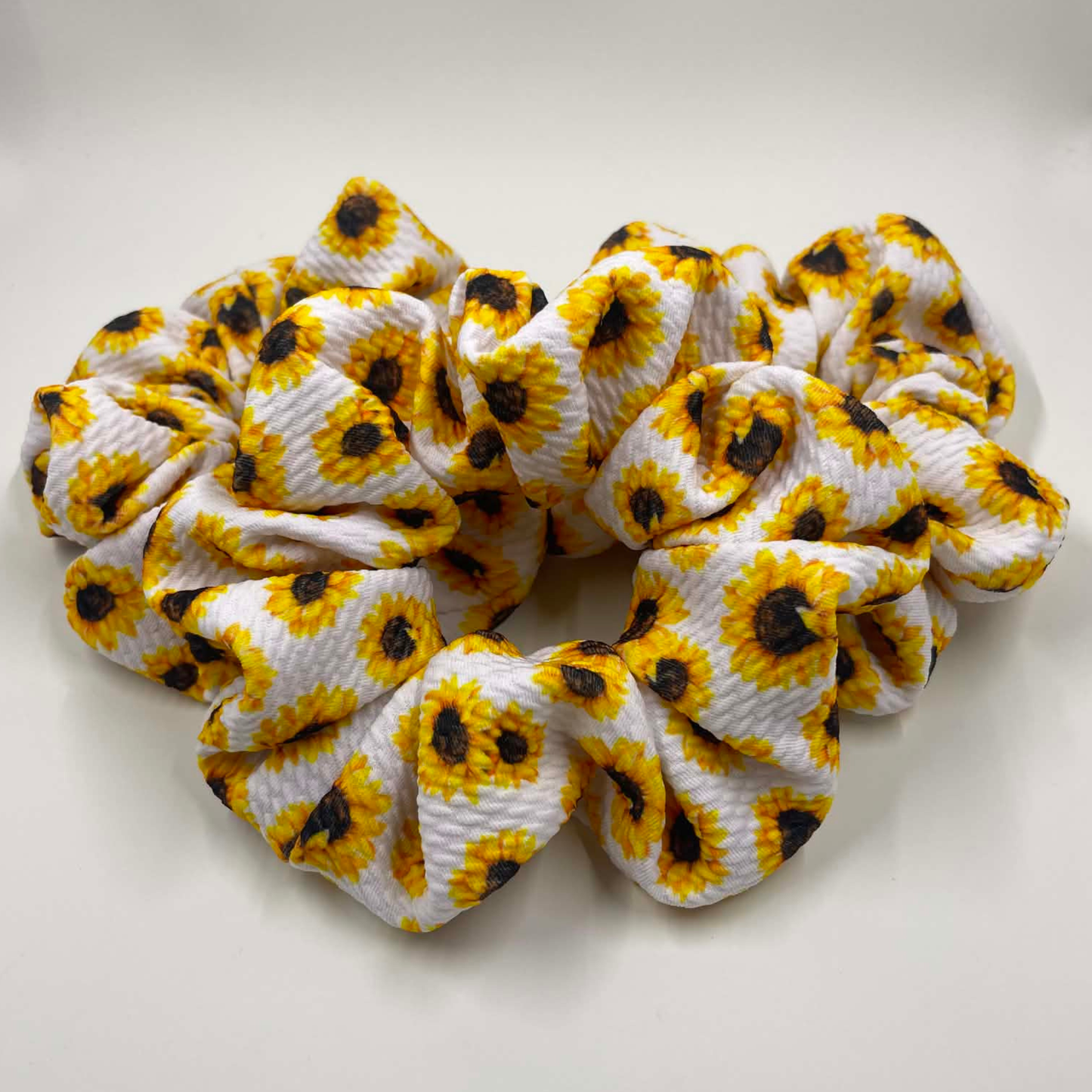 THE SUNFLOWER HAIR SCRUNCHIE
