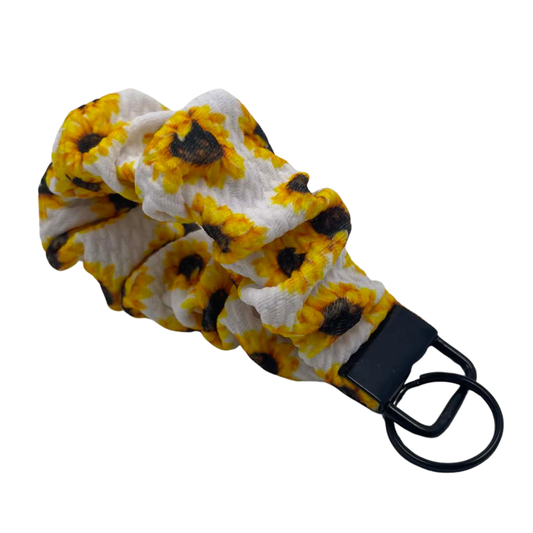 THE SUNFLOWER SCRUNCHIE KEYCHAIN