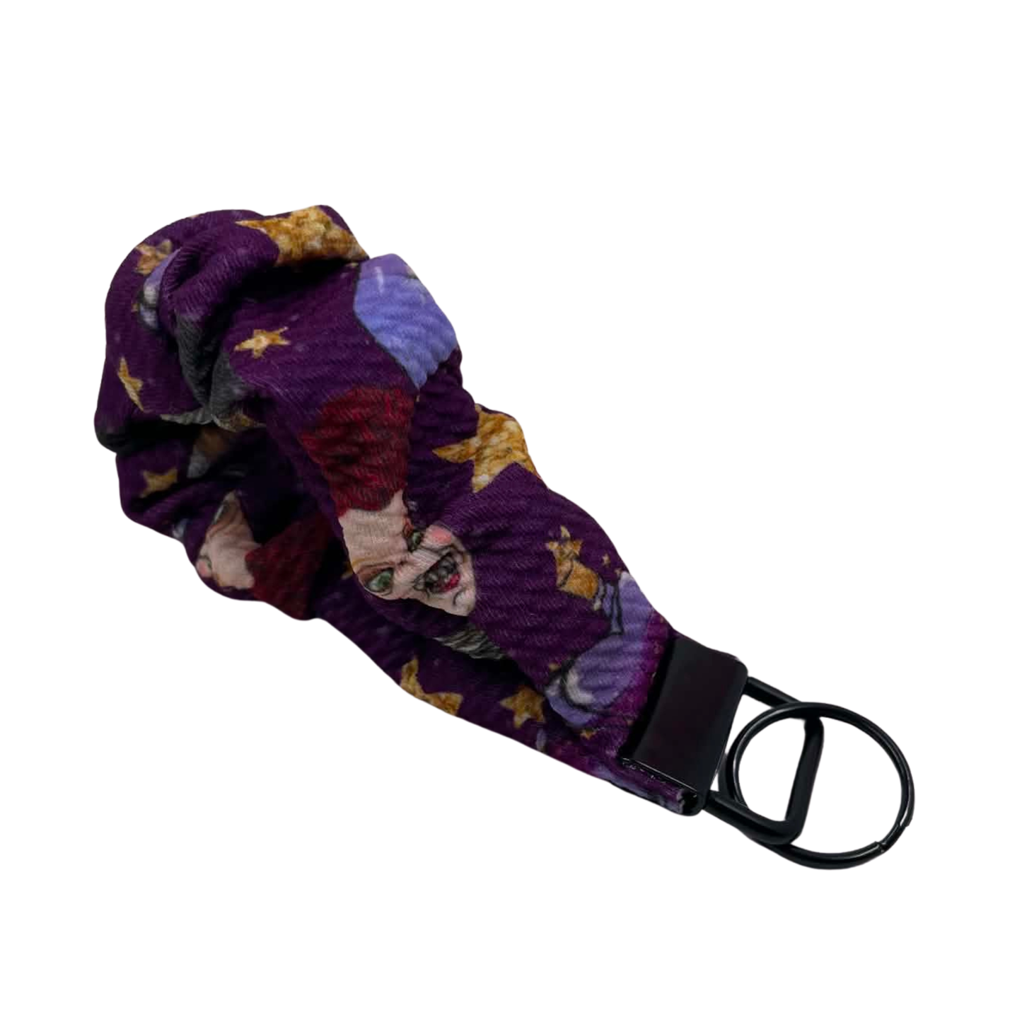THE  WITCH SISTERS HALLOWEEN SCRUNCHIE KEYCHAIN