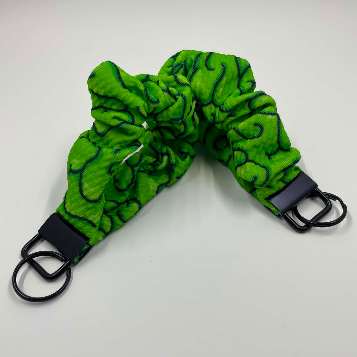 THE ZOMBIE BRAINS SCRUNCHIE KEYCHAIN