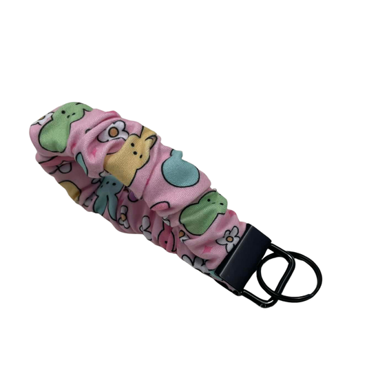 THE HIPPITY HOPPITY BUNNY BUNNY SCRUNCHIE KEYCHAIN
