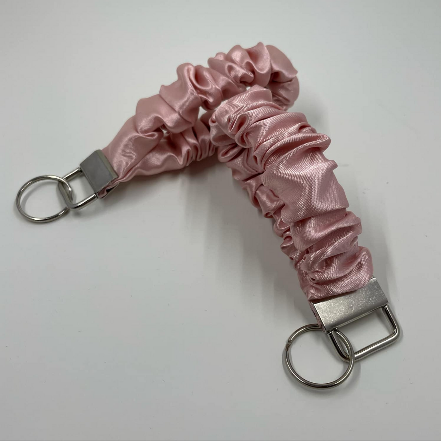 THE BALLET PINK SATIN SCRUNCHIE KEYCHAIN