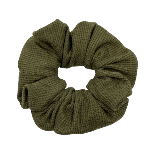 THE OBSESSIVELY OLIVE HAIR SCRUNCHIE