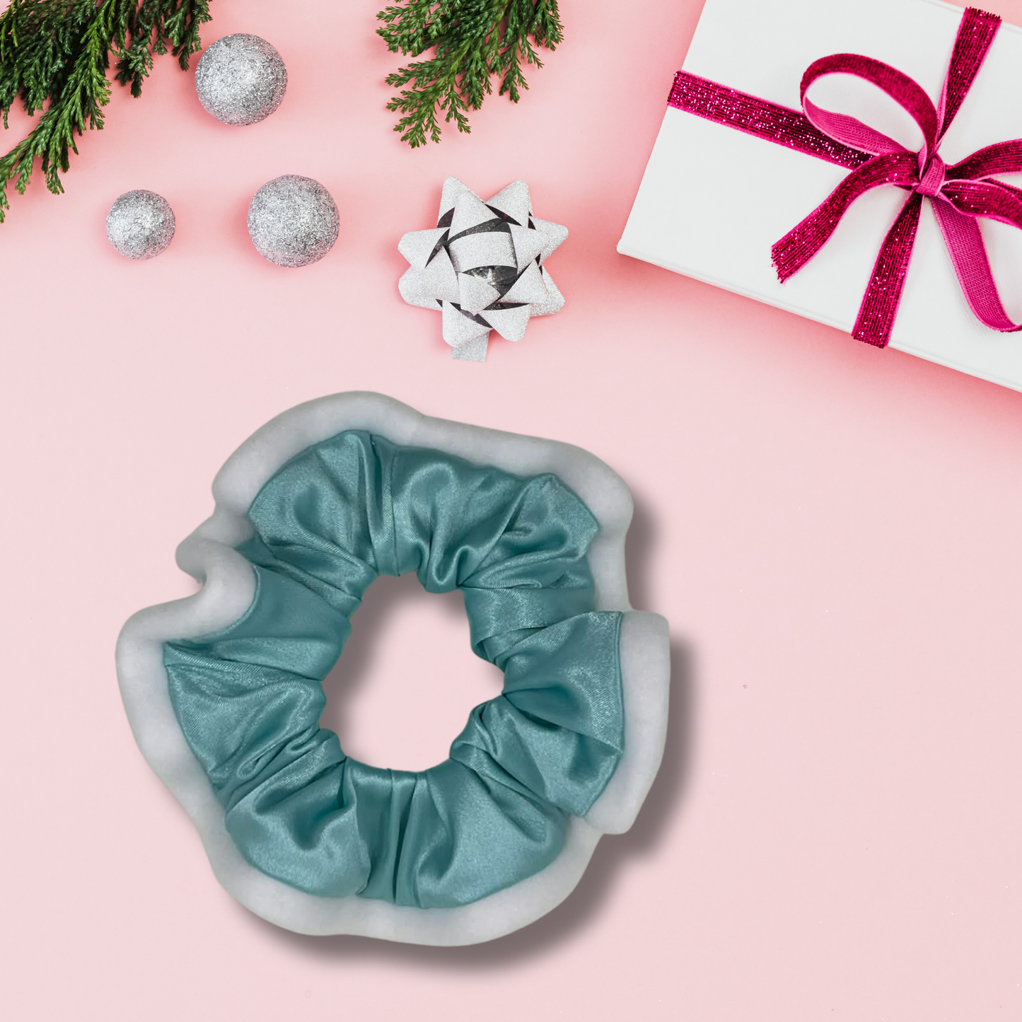 THE SANTA BABY SATIN HAIR SCRUNCHIE