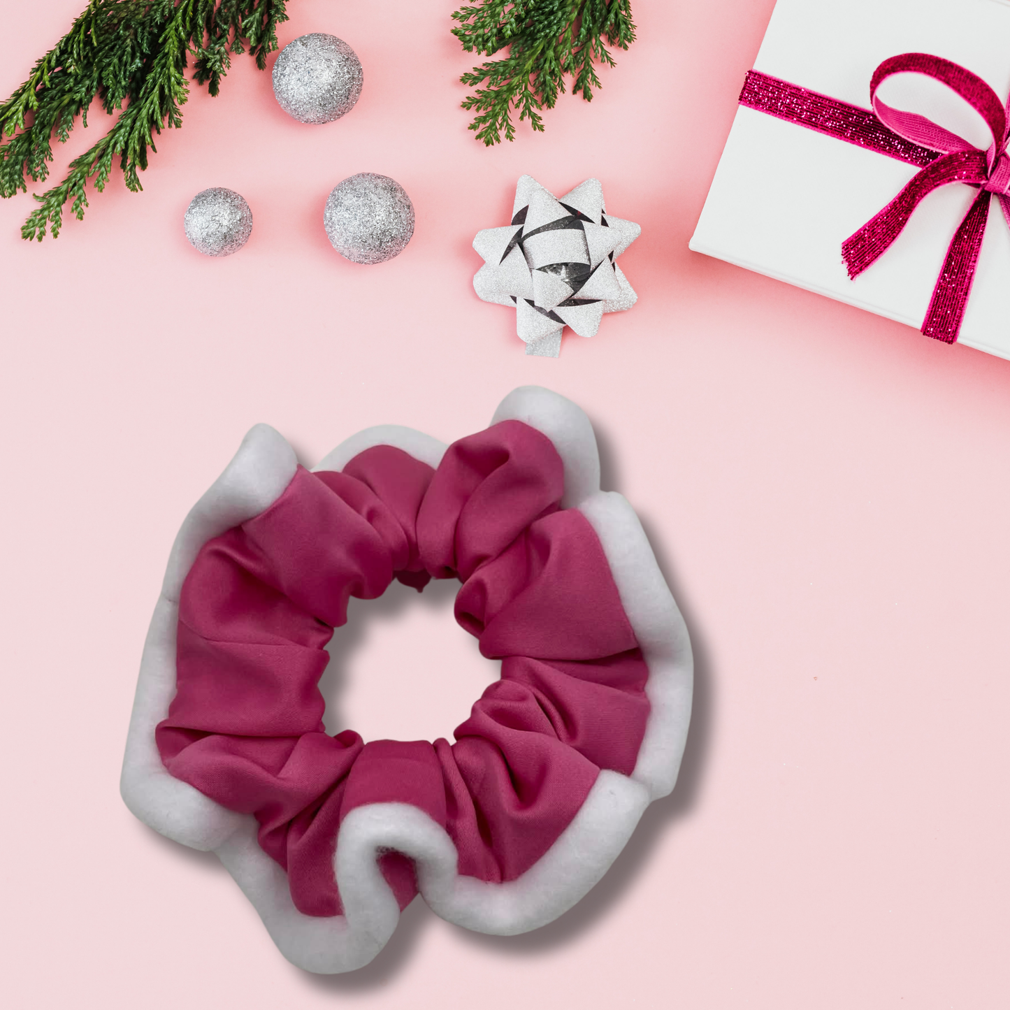 THE SANTA BABY SATIN HAIR SCRUNCHIE