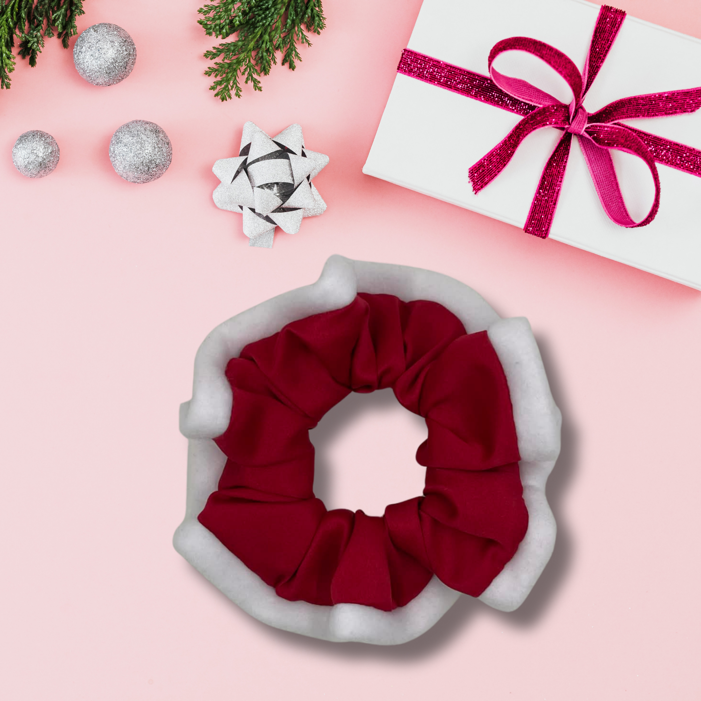 THE SANTA BABY SATIN HAIR SCRUNCHIE