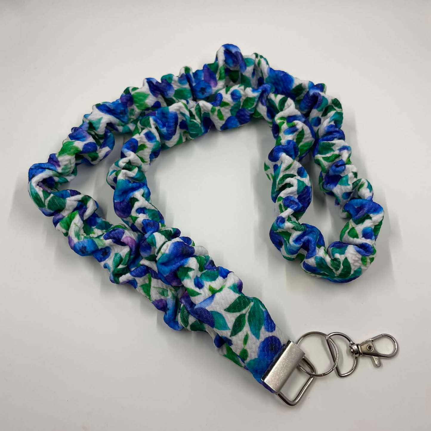 THE INDIGO BLUE-BERRY SCRUNCHIE LANYARD